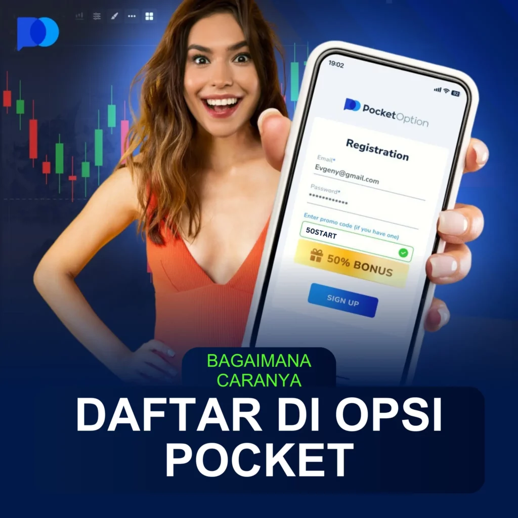 Cara mendaftar untuk Pocket Option.